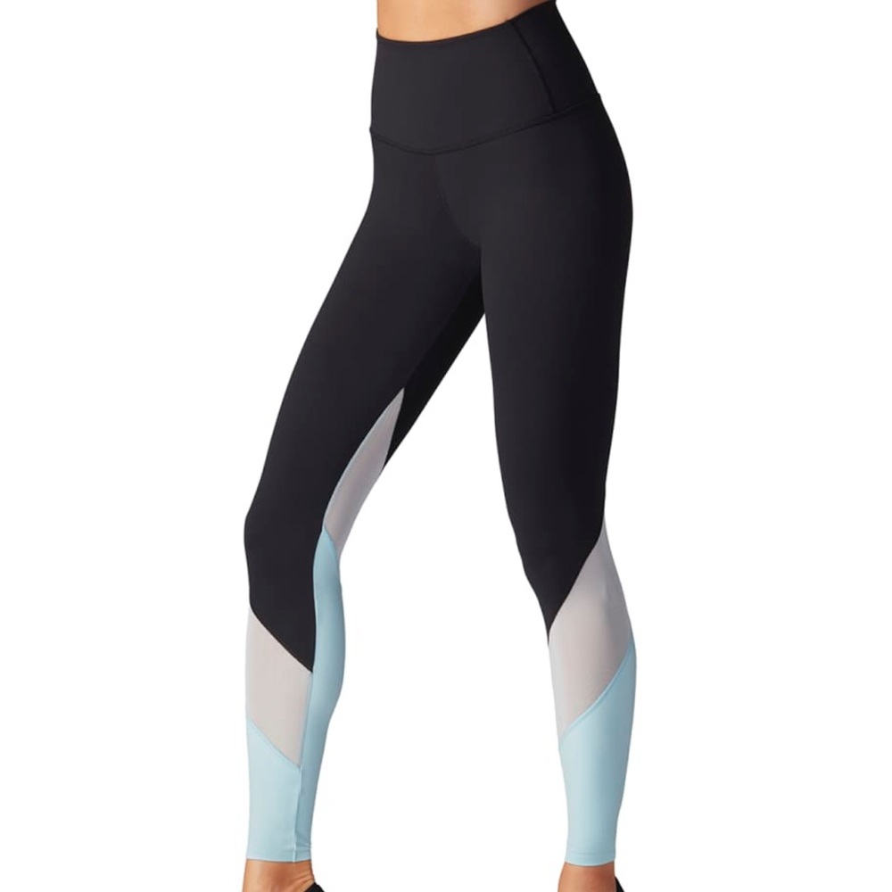 Tavi noir Chic Colorblock Women's Leggings - Black, white, and Blue